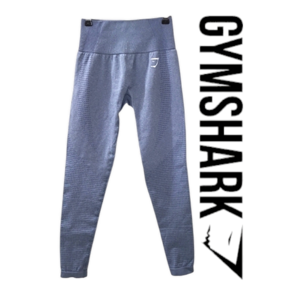 GYMSHARK Vital Seamless 2.0 Leggings Evening Blue Marl Sz XS